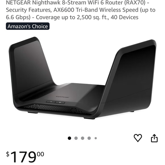 NETGEAR Nighthawk 8-Stream WiFi 6 Router (RAX70) - Picture 3 of 3